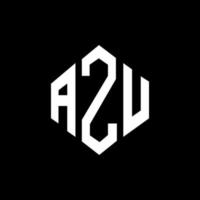 azu letter logo-ontwerp met veelhoekvorm. azu veelhoek en kubusvorm logo-ontwerp. azu zeshoek vector logo sjabloon witte en zwarte kleuren. azu monogram, business en onroerend goed logo.