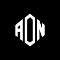 aon letter logo-ontwerp met veelhoekvorm. aon veelhoek en kubusvorm logo-ontwerp. aon zeshoek vector logo sjabloon witte en zwarte kleuren. aon monogram, business en onroerend goed logo.