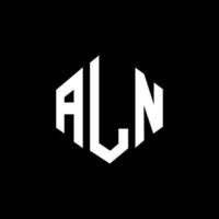 aln letter logo-ontwerp met veelhoekvorm. aln veelhoek en kubusvorm logo-ontwerp. aln zeshoek vector logo sjabloon witte en zwarte kleuren. aln monogram, business en onroerend goed logo.