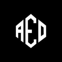 aeo letter logo-ontwerp met veelhoekvorm. aeo veelhoek en kubusvorm logo-ontwerp. aeo zeshoek vector logo sjabloon witte en zwarte kleuren. aeo monogram, business en onroerend goed logo.