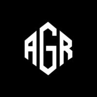 agr letter logo-ontwerp met veelhoekvorm. agr veelhoek en kubusvorm logo-ontwerp. agr zeshoek vector logo sjabloon witte en zwarte kleuren. agr monogram, business en onroerend goed logo.
