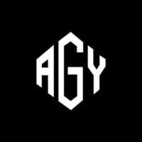 agy letter logo-ontwerp met veelhoekvorm. agy veelhoek en kubusvorm logo-ontwerp. agy zeshoek vector logo sjabloon witte en zwarte kleuren. agy monogram, business en onroerend goed logo.