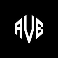 ave letter logo-ontwerp met veelhoekvorm. ave veelhoek en kubusvorm logo-ontwerp. ave zeshoek vector logo sjabloon witte en zwarte kleuren. ave monogram, business en onroerend goed logo.