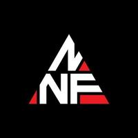 nnf driehoek brief logo ontwerp met driehoekige vorm. nnf driehoek logo ontwerp monogram. nnf driehoek vector logo sjabloon met rode kleur. nnf driehoekig logo eenvoudig, elegant en luxueus logo.