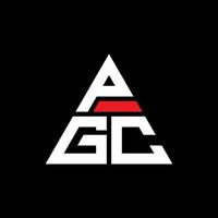 pgc driehoek brief logo ontwerp met driehoekige vorm. pgc driehoek logo ontwerp monogram. pgc driehoek vector logo sjabloon met rode kleur. pgc driehoekig logo eenvoudig, elegant en luxueus logo.