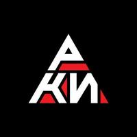 pkn driehoek brief logo ontwerp met driehoekige vorm. pkn driehoek logo ontwerp monogram. pkn driehoek vector logo sjabloon met rode kleur. pkn driehoekig logo eenvoudig, elegant en luxueus logo.