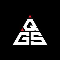 qgs driehoek brief logo ontwerp met driehoekige vorm. qgs driehoek logo ontwerp monogram. qgs driehoek vector logo sjabloon met rode kleur. qgs driehoekig logo eenvoudig, elegant en luxueus logo.