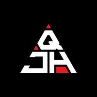 qjh driehoek brief logo ontwerp met driehoekige vorm. qjh driehoek logo ontwerp monogram. qjh driehoek vector logo sjabloon met rode kleur. qjh driehoekig logo eenvoudig, elegant en luxueus logo.