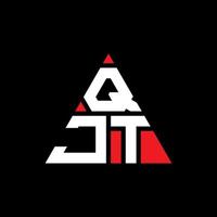 qjt driehoek brief logo ontwerp met driehoekige vorm. qjt driehoek logo ontwerp monogram. qjt driehoek vector logo sjabloon met rode kleur. qjt driehoekig logo eenvoudig, elegant en luxueus logo.