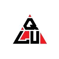 qlu driehoek brief logo ontwerp met driehoekige vorm. qlu driehoek logo ontwerp monogram. qlu driehoek vector logo sjabloon met rode kleur. qlu driehoekig logo eenvoudig, elegant en luxueus logo.