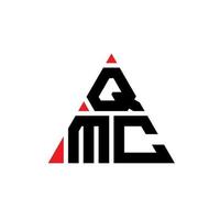 qmc driehoek brief logo ontwerp met driehoekige vorm. qmc driehoek logo ontwerp monogram. QMC driehoek vector logo sjabloon met rode kleur. qmc driehoekig logo eenvoudig, elegant en luxueus logo.