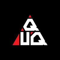 quq driehoek brief logo ontwerp met driehoekige vorm. quq driehoek logo ontwerp monogram. quq driehoek vector logo sjabloon met rode kleur. quq driehoekig logo eenvoudig, elegant en luxueus logo.