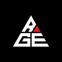 rge driehoek brief logo ontwerp met driehoekige vorm. rge driehoek logo ontwerp monogram. rge driehoek vector logo sjabloon met rode kleur. rge driehoekig logo eenvoudig, elegant en luxueus logo.