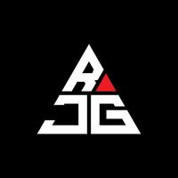 rjg driehoek brief logo ontwerp met driehoekige vorm. rjg driehoek logo ontwerp monogram. rjg driehoek vector logo sjabloon met rode kleur. rjg driehoekig logo eenvoudig, elegant en luxueus logo.