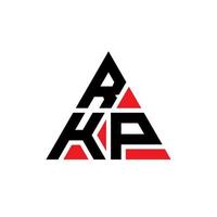 rkp driehoek brief logo ontwerp met driehoekige vorm. rkp driehoek logo ontwerp monogram. rkp driehoek vector logo sjabloon met rode kleur. rkp driehoekig logo eenvoudig, elegant en luxueus logo.