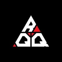 rqq driehoek brief logo ontwerp met driehoekige vorm. rqq driehoek logo ontwerp monogram. rqq driehoek vector logo sjabloon met rode kleur. rqq driehoekig logo eenvoudig, elegant en luxueus logo.
