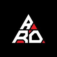rro driehoek brief logo ontwerp met driehoekige vorm. rro driehoek logo ontwerp monogram. rro driehoek vector logo sjabloon met rode kleur. rro driehoekig logo eenvoudig, elegant en luxueus logo.