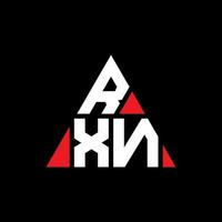 rxn driehoek brief logo ontwerp met driehoekige vorm. rxn driehoek logo ontwerp monogram. rxn driehoek vector logo sjabloon met rode kleur. rxn driehoekig logo eenvoudig, elegant en luxueus logo.