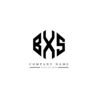 bxs letter logo-ontwerp met veelhoekvorm. bxs logo-ontwerp met veelhoek en kubusvorm. bxs zeshoek vector logo sjabloon witte en zwarte kleuren. bxs monogram, bedrijfs- en onroerend goed logo.