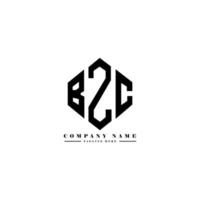 bzc letter logo-ontwerp met veelhoekvorm. bzc veelhoek en kubusvorm logo-ontwerp. bzc zeshoek vector logo sjabloon witte en zwarte kleuren. bzc monogram, bedrijfs- en onroerend goed logo.