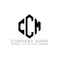 ccm letter logo-ontwerp met veelhoekvorm. ccm veelhoek en kubusvorm logo-ontwerp. ccm zeshoek vector logo sjabloon witte en zwarte kleuren. ccm-monogram, bedrijfs- en onroerendgoedlogo.
