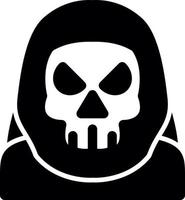 grim reaper glyph icoon vector