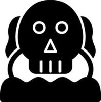 schedel eiland glyph icoon vector