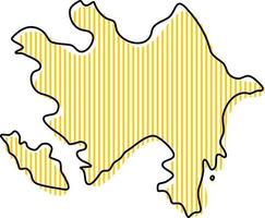 gestileerde eenvoudige overzichtskaart van het pictogram van azerbeidzjan. vector