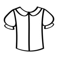 blouse icoon. kinderachtige kleding en schoolaccessoires icoon vector