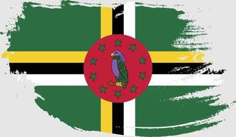 Dominica vlag met grunge textuur vector
