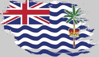 Britse vlag van het territorium van de Indische Oceaan met grungetextuur vector