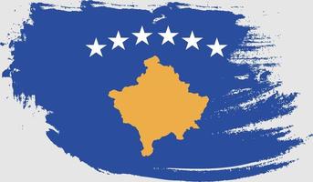 kosovo vlag met grunge textuur vector