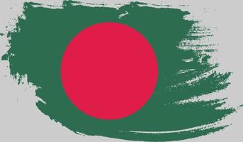 vlag van Bangladesh met grungetextuur vector