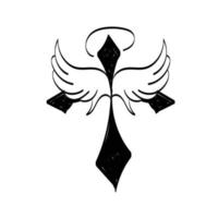 christelijk symbool voor tattoo-ontwerp vector