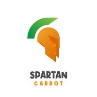 natuurlijk wortel spartaans helm illustratie logo vector