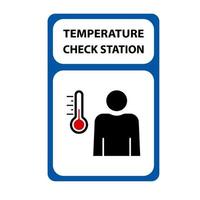 temperatuur check station teken en symbool grafisch ontwerp vectorillustratie vector