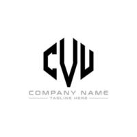 cvu letter logo-ontwerp met veelhoekvorm. cvu veelhoek en kubusvorm logo-ontwerp. cvu zeshoek vector logo sjabloon witte en zwarte kleuren. cvu-monogram, bedrijfs- en onroerendgoedlogo.