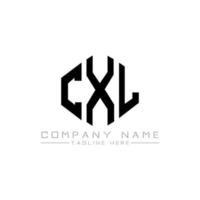 cxl letter logo-ontwerp met veelhoekvorm. cxl veelhoek en kubusvorm logo-ontwerp. cxl zeshoek vector logo sjabloon witte en zwarte kleuren. cxl-monogram, bedrijfs- en onroerendgoedlogo.