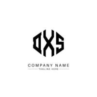 dxs letter logo-ontwerp met veelhoekvorm. dxs veelhoek en kubusvorm logo-ontwerp. DXS zeshoek vector logo sjabloon witte en zwarte kleuren. dxs-monogram, bedrijfs- en onroerendgoedlogo.