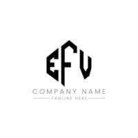 efv letter logo-ontwerp met veelhoekvorm. efv veelhoek en kubusvorm logo-ontwerp. efv zeshoek vector logo sjabloon witte en zwarte kleuren. efv-monogram, bedrijfs- en onroerendgoedlogo.