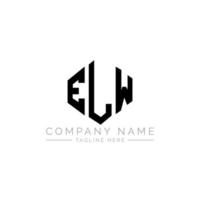 elw letter logo-ontwerp met veelhoekvorm. elw veelhoek en kubusvorm logo-ontwerp. elw zeshoek vector logo sjabloon witte en zwarte kleuren. elw monogram, business en onroerend goed logo.