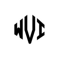 wvi letter logo-ontwerp met veelhoekvorm. wvi veelhoek en kubusvorm logo-ontwerp. wvi zeshoek vector logo sjabloon witte en zwarte kleuren. wvi-monogram, bedrijfs- en onroerendgoedlogo.