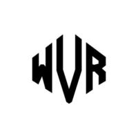 wvr letter logo-ontwerp met veelhoekvorm. wvr veelhoek en kubusvorm logo-ontwerp. wvr zeshoek vector logo sjabloon witte en zwarte kleuren. wvr-monogram, bedrijfs- en onroerendgoedlogo.