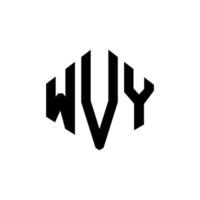 wvy letter logo-ontwerp met veelhoekvorm. wvy veelhoek en kubusvorm logo-ontwerp. wvy zeshoek vector logo sjabloon witte en zwarte kleuren. wvy monogram, bedrijfs- en onroerend goed logo.