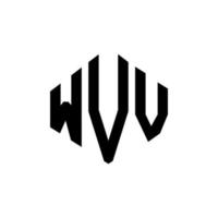wvv letter logo-ontwerp met veelhoekvorm. wvv veelhoek en kubusvorm logo-ontwerp. wvv zeshoek vector logo sjabloon witte en zwarte kleuren. wvv-monogram, bedrijfs- en onroerendgoedlogo.