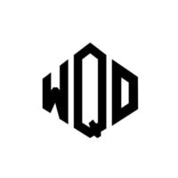 wqo letter logo-ontwerp met veelhoekvorm. wqo veelhoek en kubusvorm logo-ontwerp. wqo zeshoek vector logo sjabloon witte en zwarte kleuren. wqo monogram, business en onroerend goed logo.