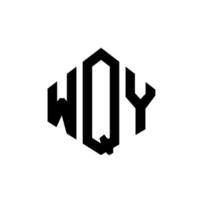 wqy letter logo-ontwerp met veelhoekvorm. wqy veelhoek en kubusvorm logo-ontwerp. wqy zeshoek vector logo sjabloon witte en zwarte kleuren. wqy monogram, business en onroerend goed logo.