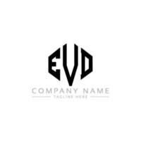 evd letter logo-ontwerp met veelhoekvorm. evd veelhoek en kubusvorm logo-ontwerp. evd zeshoek vector logo sjabloon witte en zwarte kleuren. evd-monogram, bedrijfs- en onroerendgoedlogo.