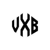 vxb letter logo-ontwerp met veelhoekvorm. vxb veelhoek en kubusvorm logo-ontwerp. vxb zeshoek vector logo sjabloon witte en zwarte kleuren. vxb monogram, bedrijfs- en onroerend goed logo.