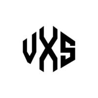 vxs letter logo-ontwerp met veelhoekvorm. vxs logo-ontwerp met veelhoek en kubusvorm. vxs zeshoek vector logo sjabloon witte en zwarte kleuren. vxs monogram, bedrijfs- en onroerend goed logo.